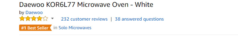 Daewoo KOR6L77 Reviews Amazon