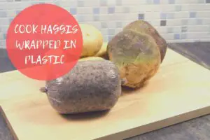 how to cook haggis wrapped in plastic